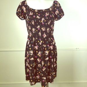 Love, Fire Black Floral Mini Dress